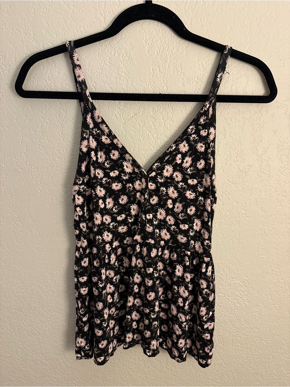 Women’s Black & Pink Floral Tank